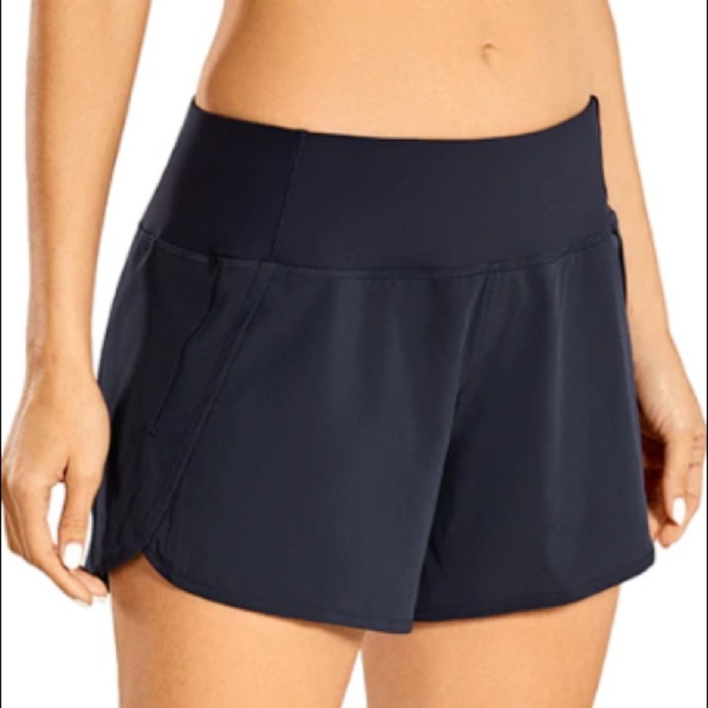 Crz yoga Feathery Fit Mid Rise Lined Running Shorts Women’s Size 8/10